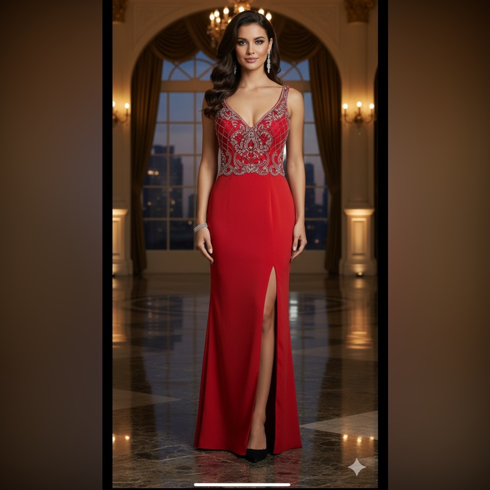Fiesta Fashion eveningh red Dress formal size XS